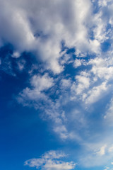 Clouds against blue sky as abstract background