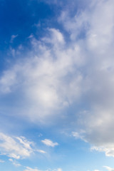 Clouds against blue sky as abstract background