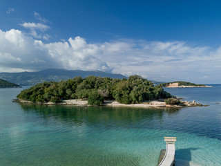 beautiful small paradise island in ksamil Albania  (Albania Riviera)