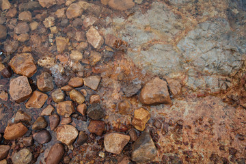 Stone in the river Vang Vieng Laos