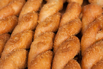 Chinese traditional street breakfast food,bread twist  (mahua)
