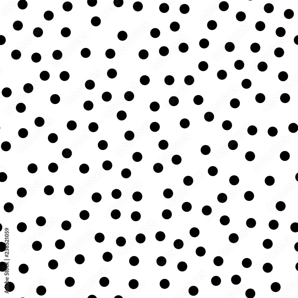 Poster random dotted seamless pattern. simple geometric background in black and white. vector illustration.