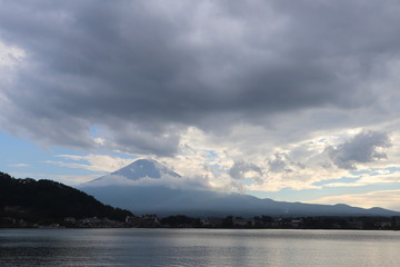 Fujiyama on Kawaguchiko lake