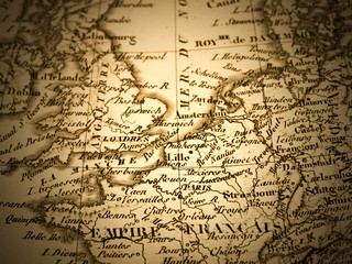 古地図　イギリスとフランス