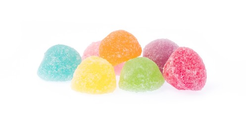colorful candy, jellys sweet isolated on white background