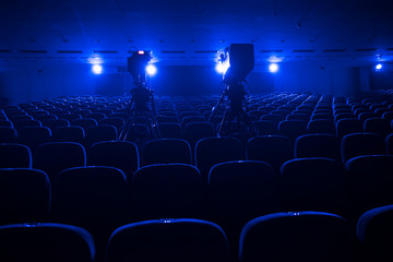 Fototapeta na wymiar empty auditorium with seats
