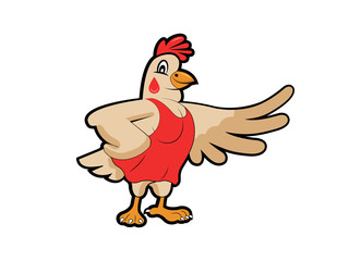 cute chicken vector illustration