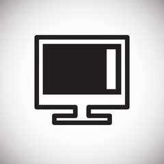 TV icon on white background for graphic and web design, Modern simple vector sign. Internet concept. Trendy symbol for website design web button or mobile app