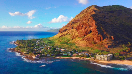 Western coast of the island of Oahu. Hawaii