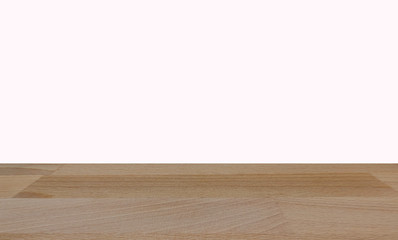 Isolated Hard wood terrace on the white background with clipping path.