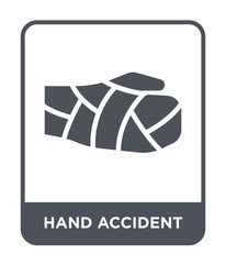 hand accident icon vector