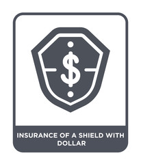 insurance of a shield with dollar icon vector