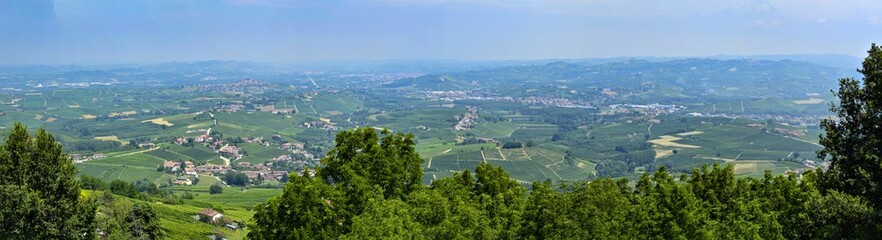 La Morra, Cuneo, Piedmont, Italy. July 2018. In the territory of the Langhe, La Morra is a village...