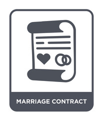 marriage contract icon vector