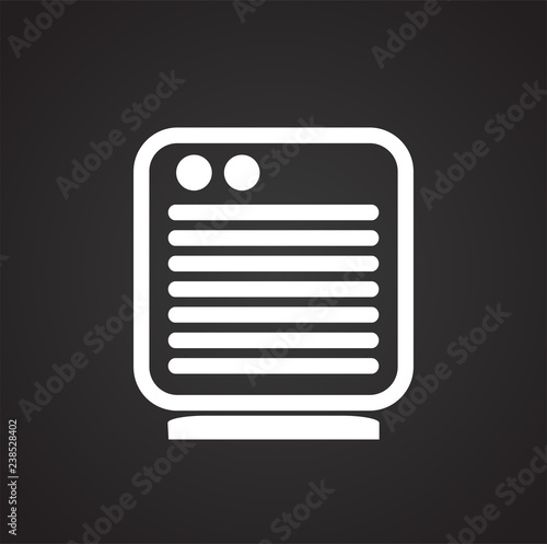 Heater Icon On Black Background For Graphic And Web Design Modern Simple Vector Sign Internet Concept Trendy Symbol For Website Design Web Button Or Mobile App Stock Image And Royalty Free Vector Files