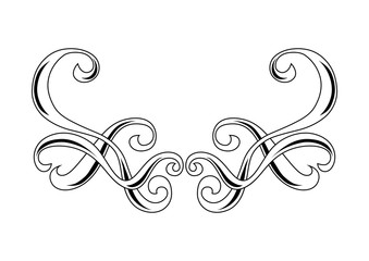Fototapeta premium Decorative swirl border ornament.