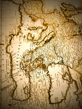 古地図　中東とヨーロッパ