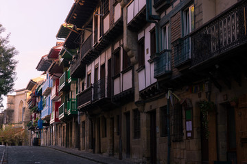 Fototapeta na wymiar Look from Hondarribia, little town next to Donostia-San Sebastian and one of the nicest town of all Basque Country.