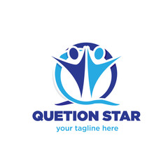 Fototapeta na wymiar question star logo designs