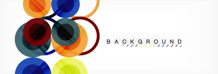 Overlapping circles design background