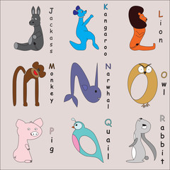Animal alphabet for children