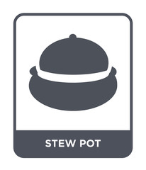 stew pot icon vector