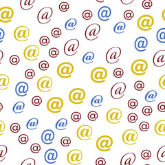 E-mail and letter. Seamless vector EPS 10 pattern