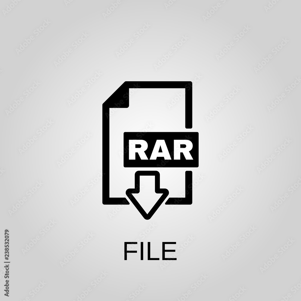 Poster rar file icon. rar file concept symbol design. stock - vector illustration can be used for web.