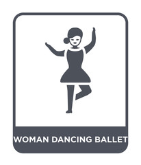 woman dancing ballet icon vector