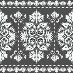 Beautiful black and white floral seamless pattern. Vintage vector, paisley elements. Traditional, Turkish, Indian motifs. Great for fabric and textile, wallpaper, packaging or any desired idea. 