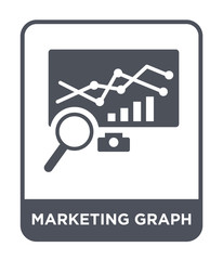 marketing graph icon vector