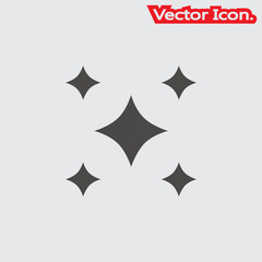 Shine icon isolated sign symbol and flat style for app, web and digital design. Vector illustration.