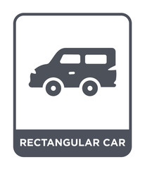 rectangular car icon vector