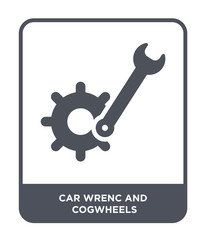 car wrenc and cogwheels icon vector