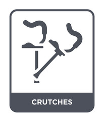 crutches icon vector