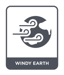 windy earth icon vector