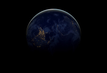 abstract image wallpaper of planet earth in dark outer space. Elements of this image furnished by NASA