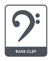 bass clef icon vector