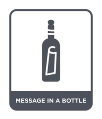 message in a bottle icon vector