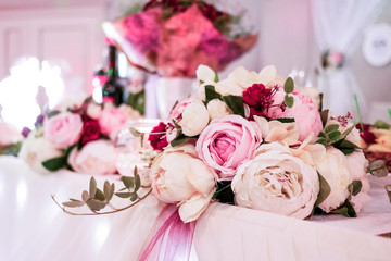 wedding  a bouquet of roses