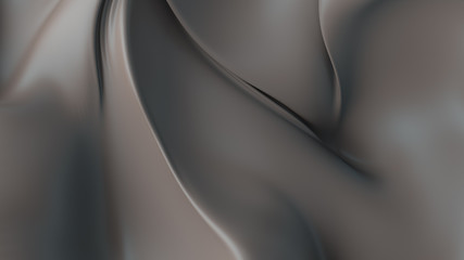 Obraz premium 3d render abstract background with elegant deformed cloth piece. Smooth fabric with curls, twists, shadows and folds.....
