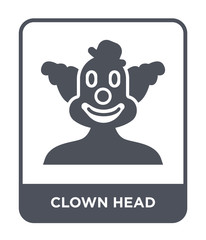clown head icon vector