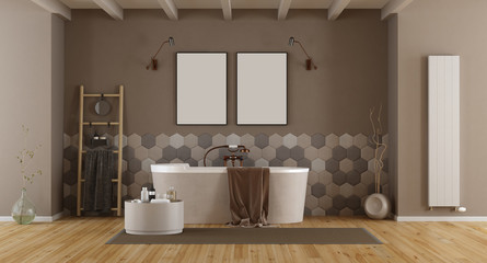 Obraz na płótnie Canvas Elegant bathroom with bathtub