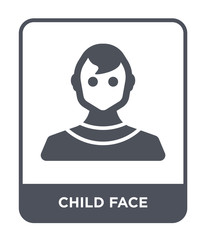 child face icon vector