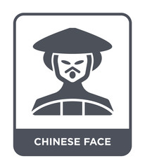 chinese face icon vector