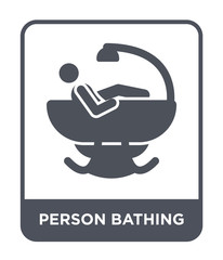 person bathing icon vector