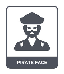 pirate face icon vector