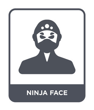 ninja face icon vector