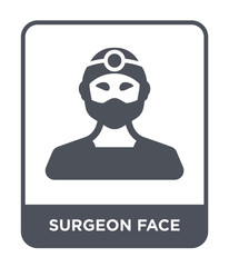 surgeon face icon vector
