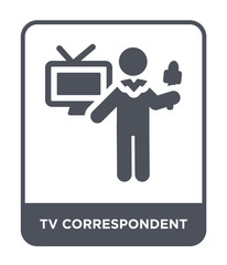 tv correspondent icon vector